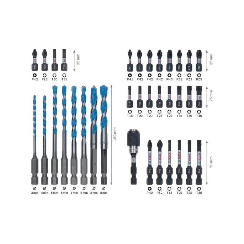 Set BOSCH Puntas Impact Control